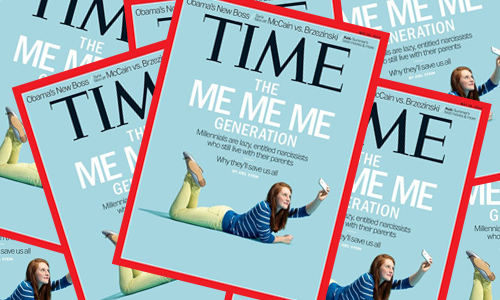 Couverture du Magazine Time en Mai 2013, la Génération "Moi, moi, moi"